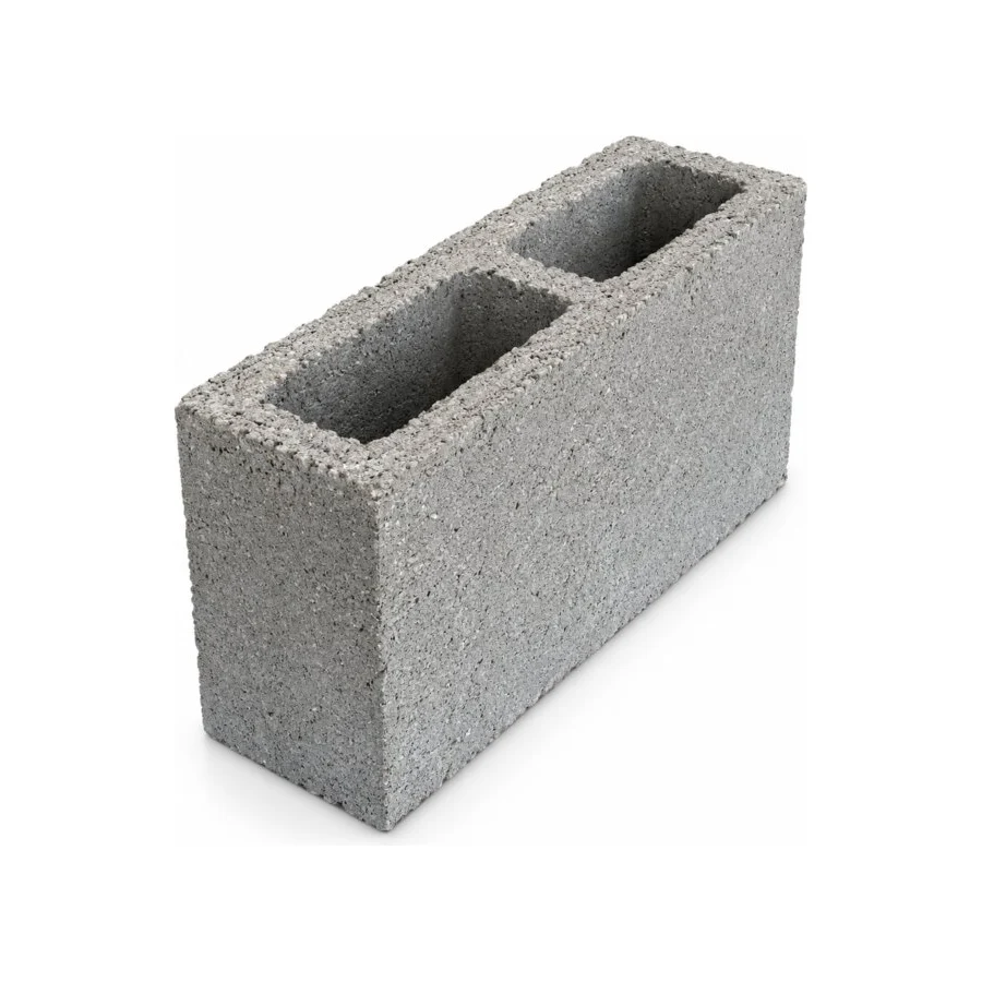 Bloco de vedação de concreto 9 × 19 × 39 cm